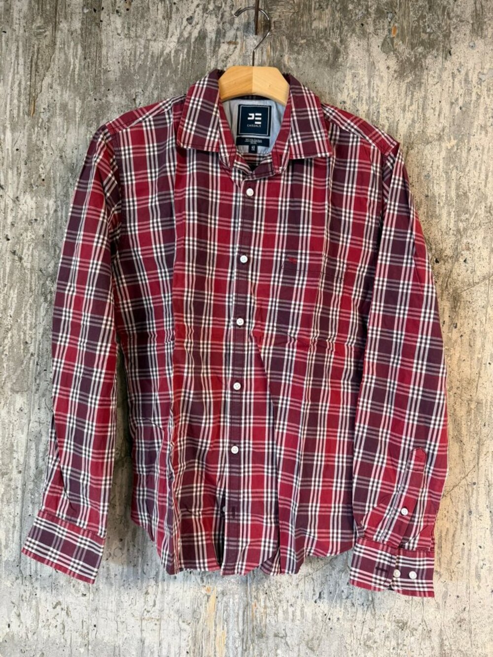 PETER ENGLAND Men's Slim Fit Long Sleeve Shirt Size 40/M